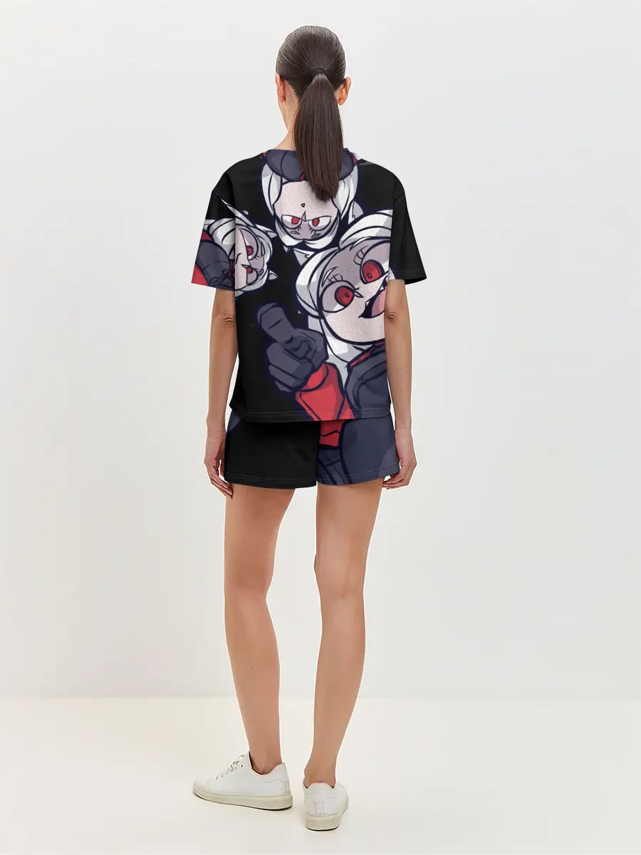 Женская пижама с шортами / Мультяшные герои Helltaker