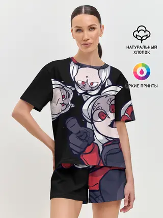 Женская пижама с шортами / Мультяшные герои Helltaker