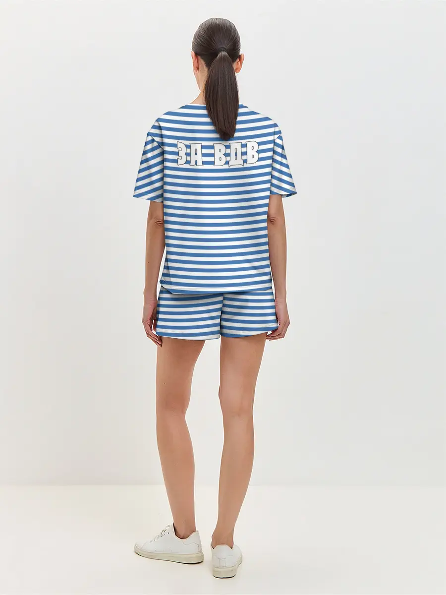 Женская пижама с шортами / Тельняшка ВДВ 90 лет