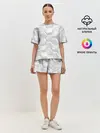 Женская пижама с шортами / 3D WHITE