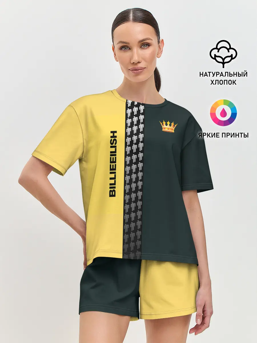 Женская пижама с шортами / билли айлиш