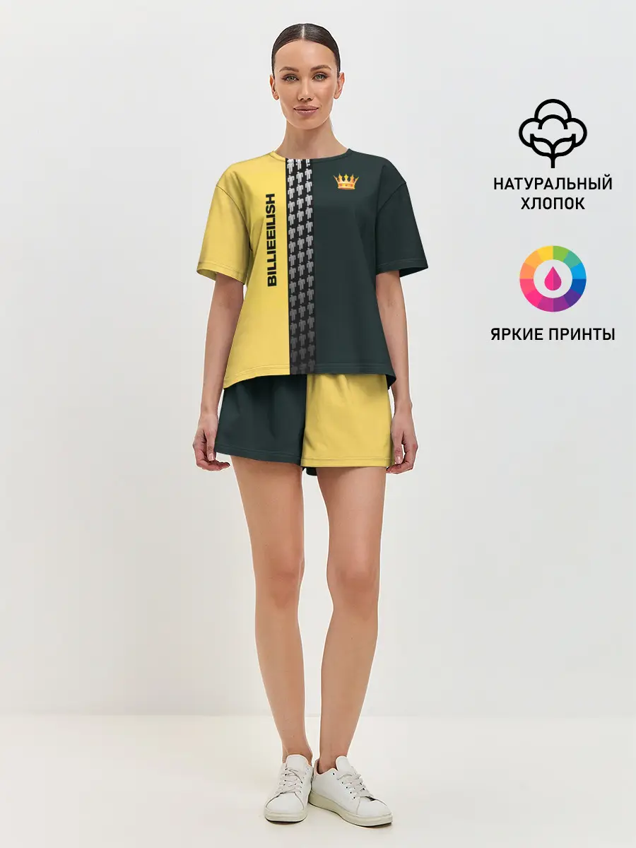 Женская пижама с шортами / билли айлиш