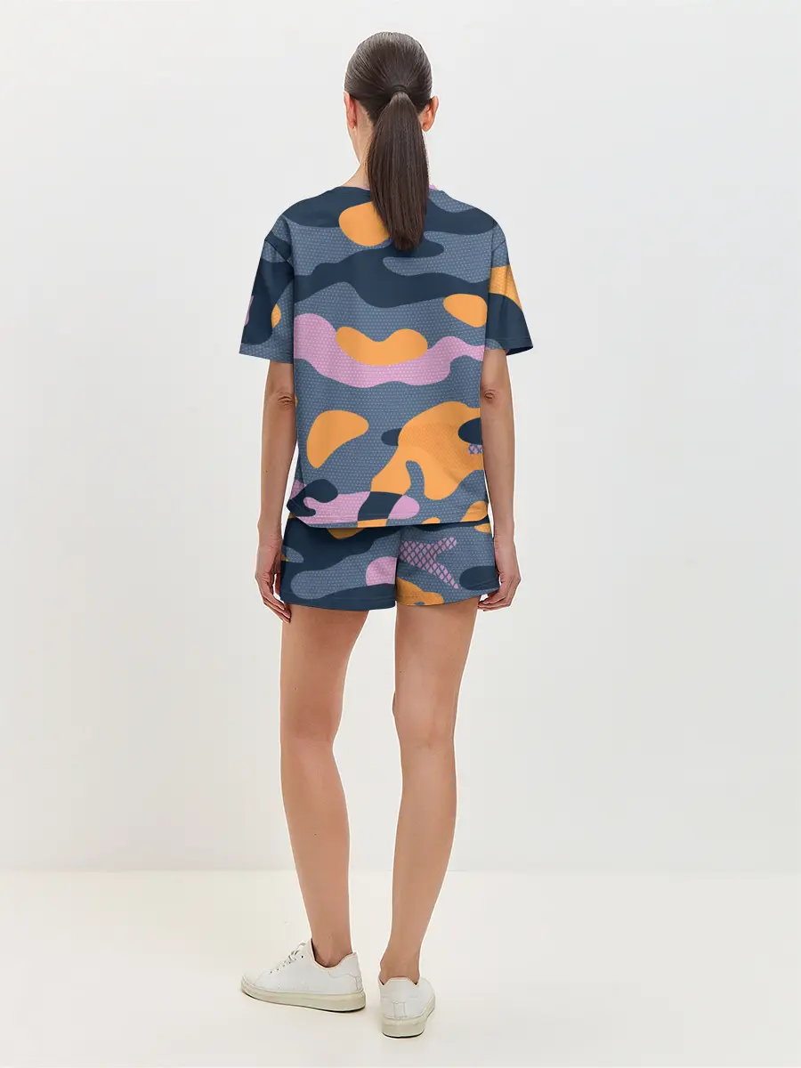 Женская пижама с шортами / Спортивный милитари