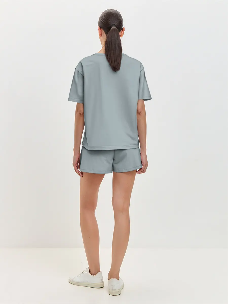 Женская пижама с шортами / Космический велосипедист