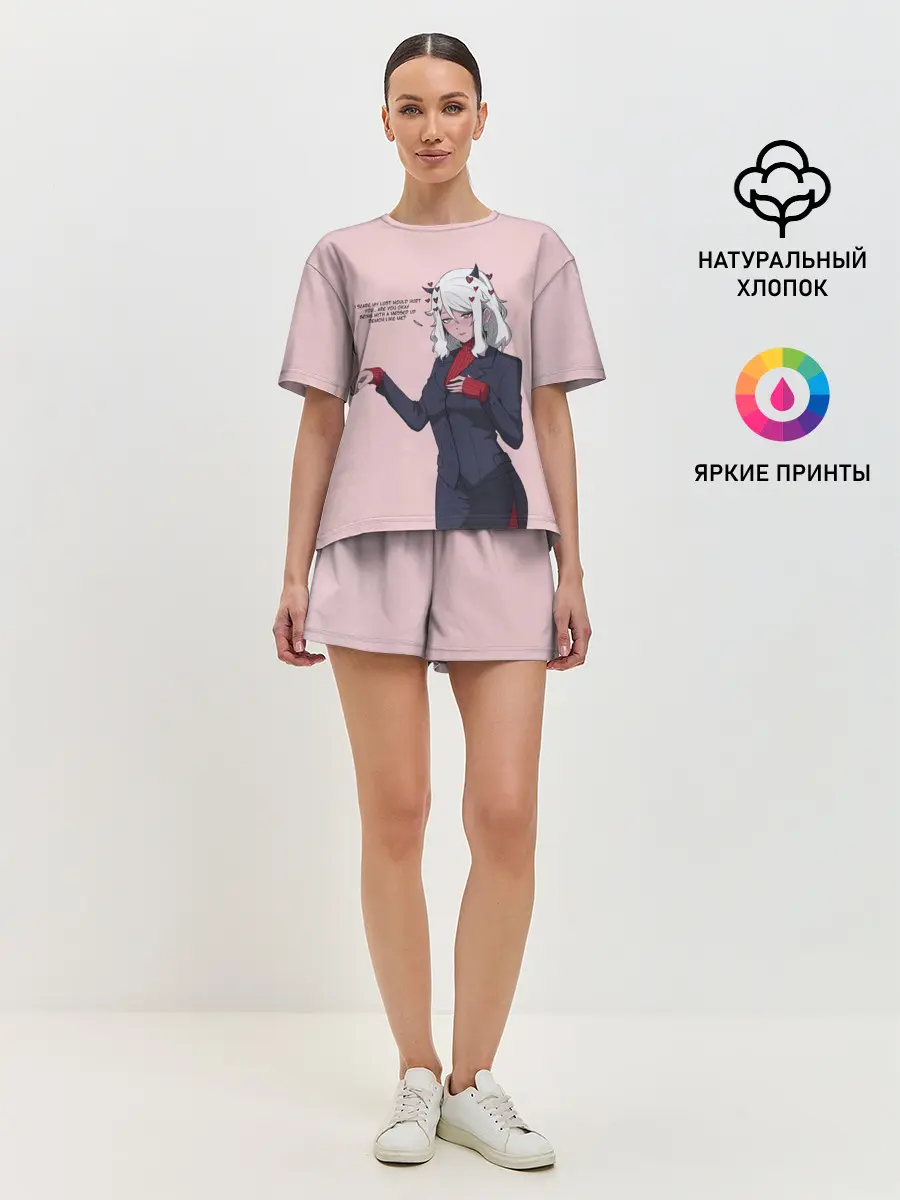 Женская пижама с шортами / Malina текст Helltaker