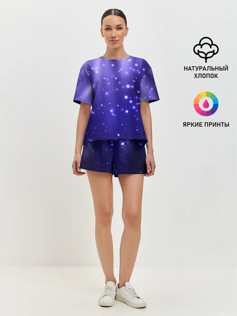 Женская пижама с шортами / Мерцающие Светлячки