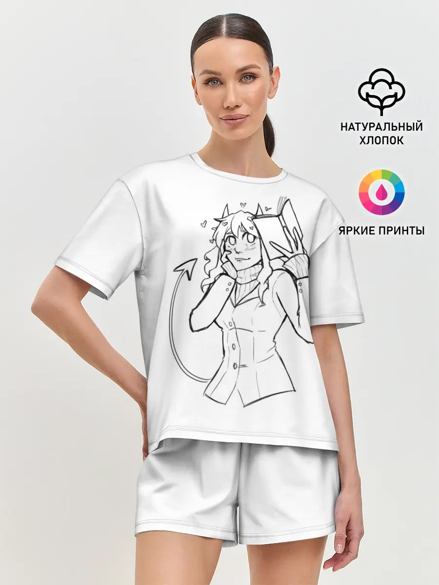 Женская пижама с шортами / ЛЮБЛЮ КНИГИ