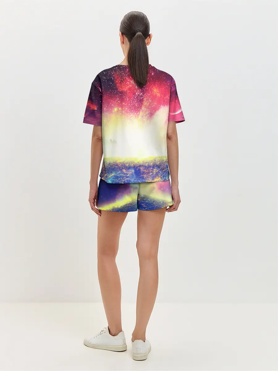 Женская пижама с шортами / КОСМИЧЕСКИЙ АРТ
