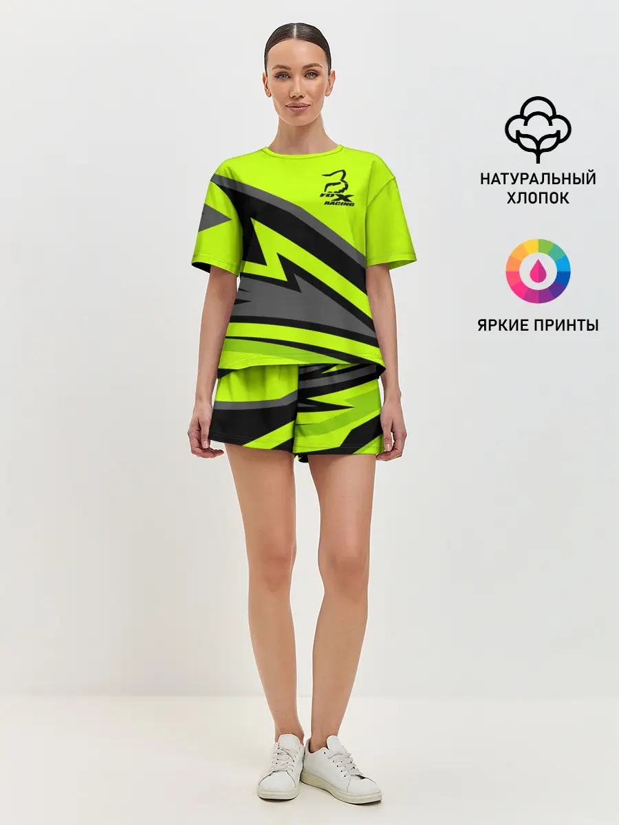 Женская пижама с шортами / Форма для мотокросса FOX