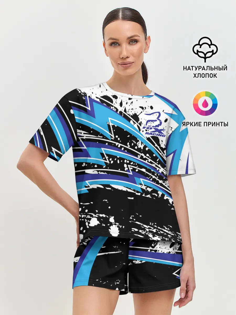 Женская пижама с шортами / Форма для мотокросса FOX