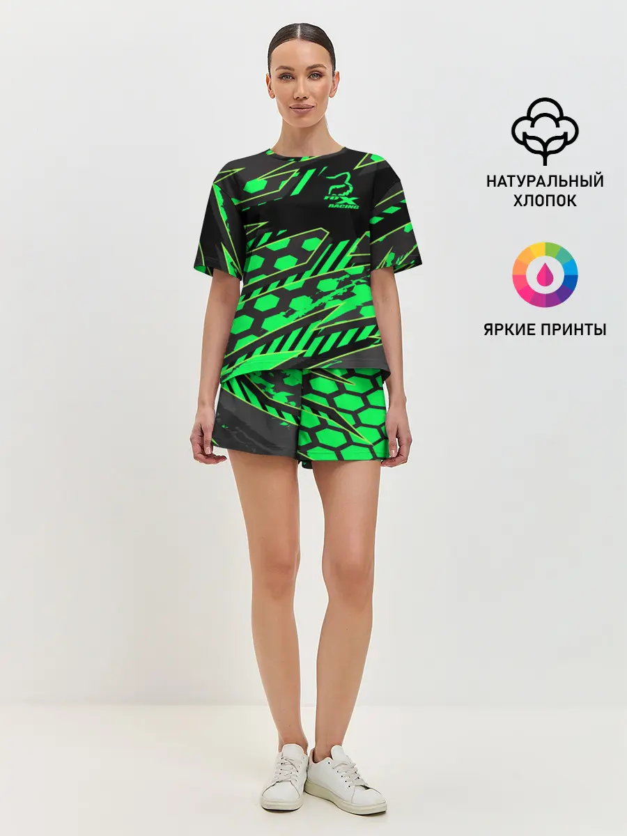 Женская пижама с шортами / Форма для мотокросса FOX