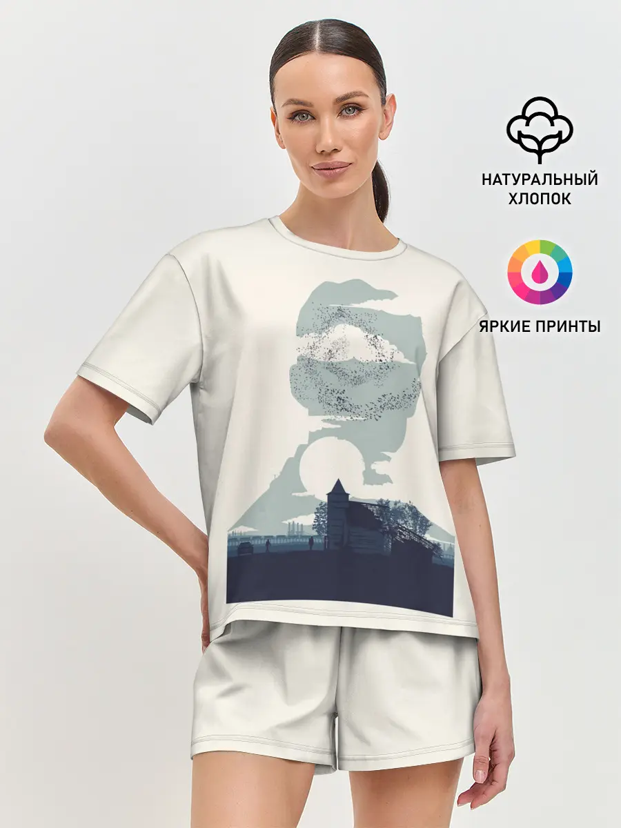 Женская пижама с шортами / Настоящий детектив