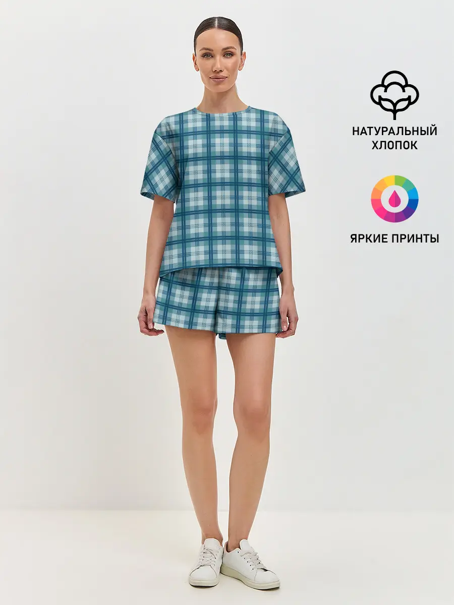 Женская пижама с шортами / Джентльмены