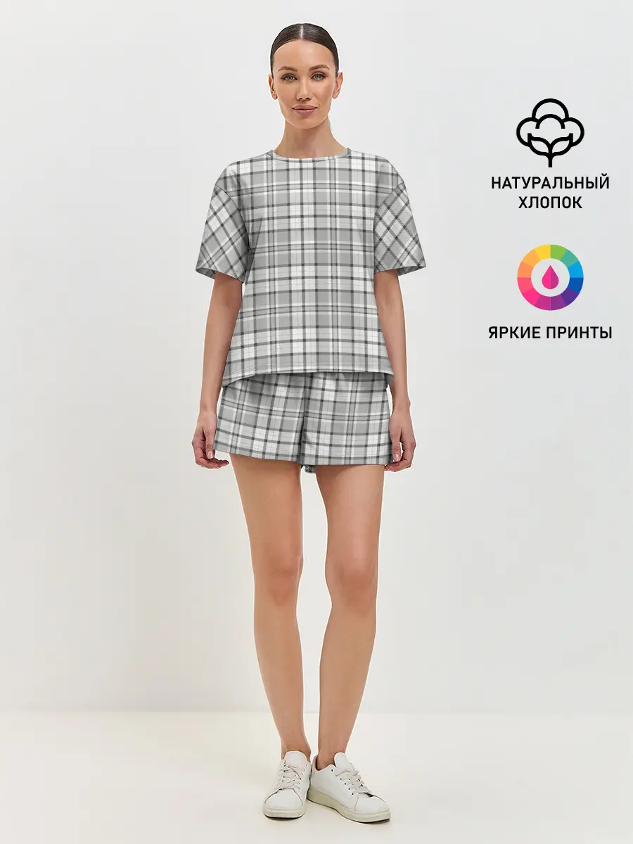 Женская пижама с шортами / Джентльмены