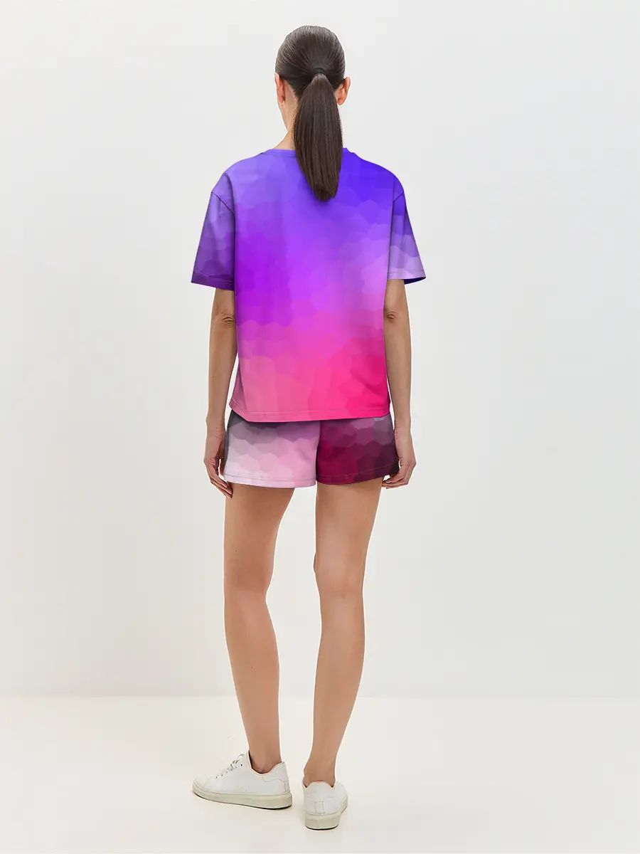 Женская пижама с шортами / фиолетовый кристалл