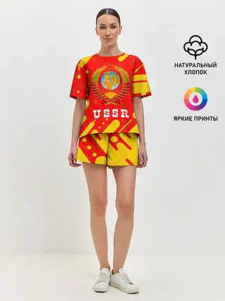 Женская пижама с шортами / USSR / СССР