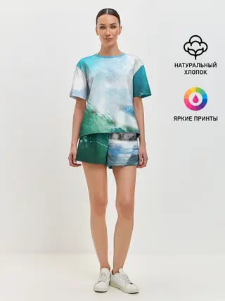 Женская пижама с шортами / Волны | Океан