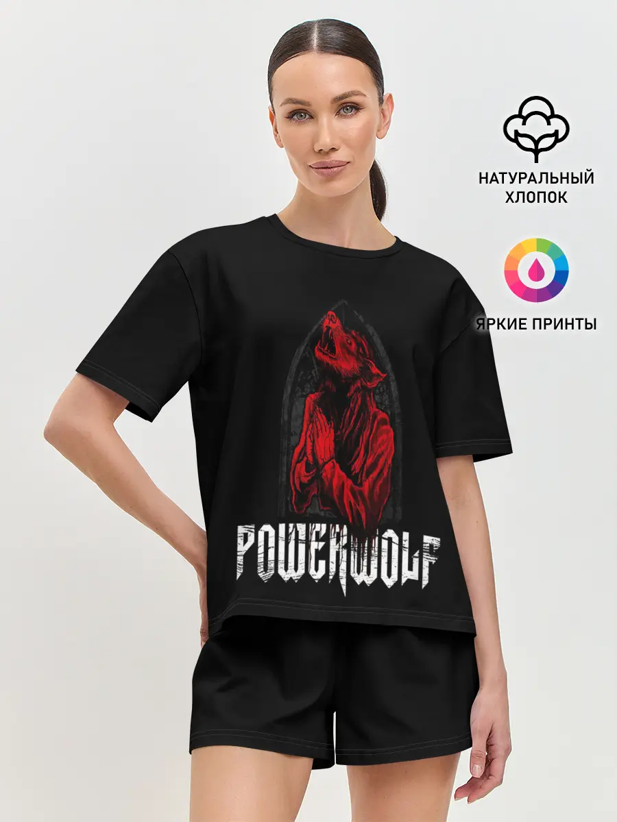 Женская пижама с шортами / POWERWOLF