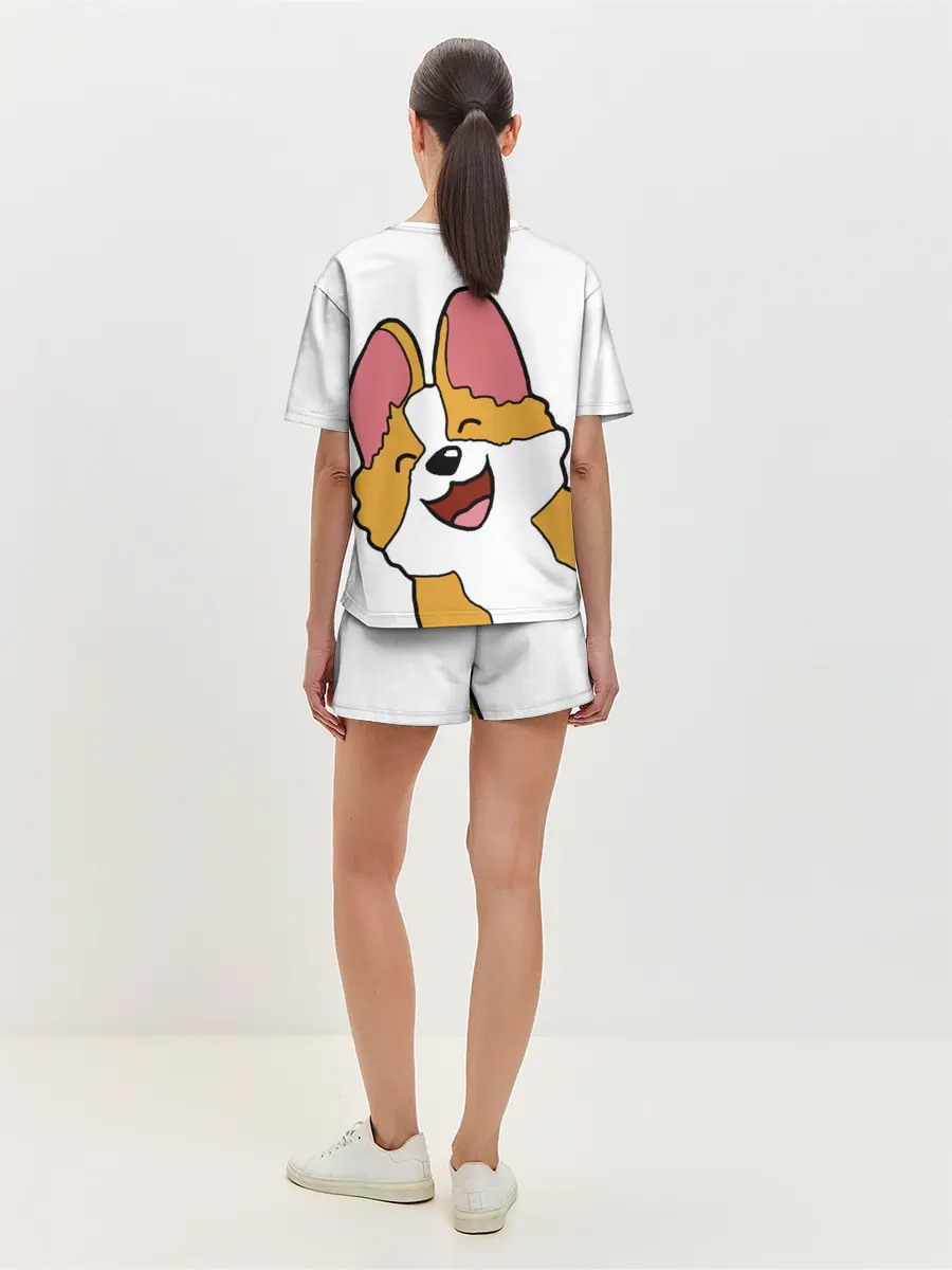 Женская пижама с шортами / Счастливый песик