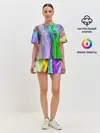 Женская пижама с шортами / ДЫМ ЦВЕТНОЙ / ОГОНЬ