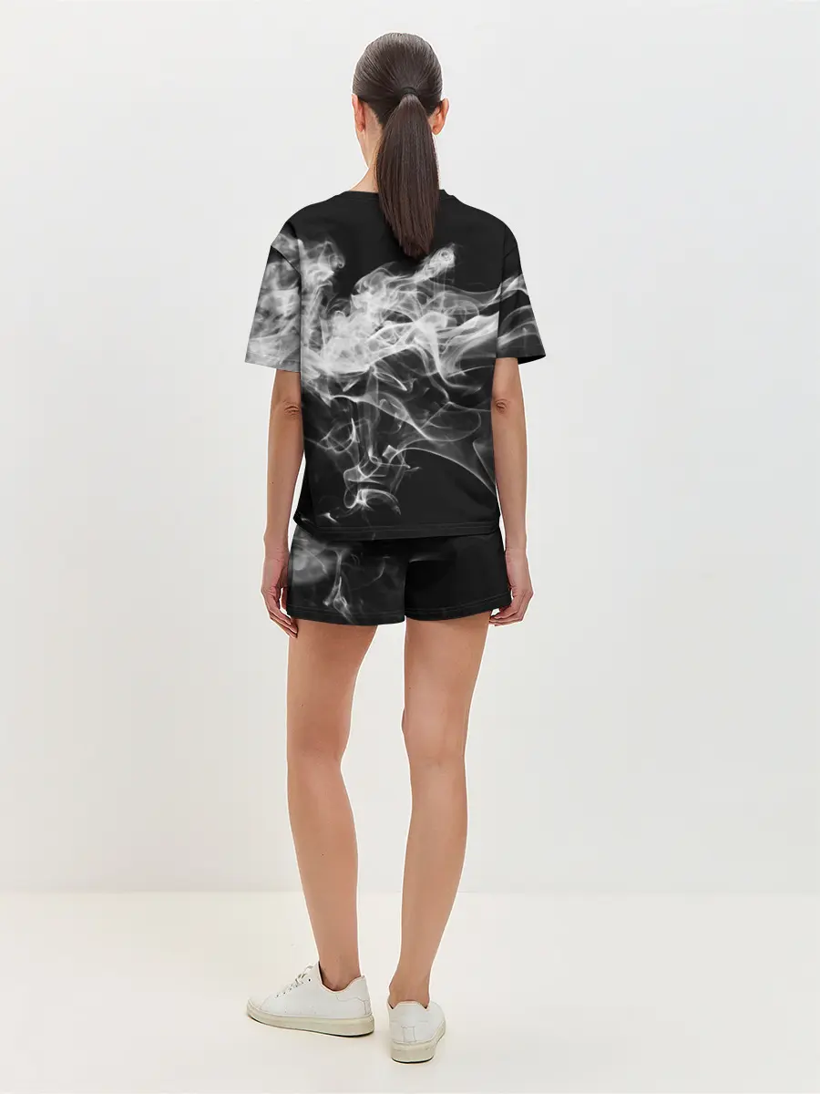 Женская пижама с шортами / СЕРЫЙ ДЫМ