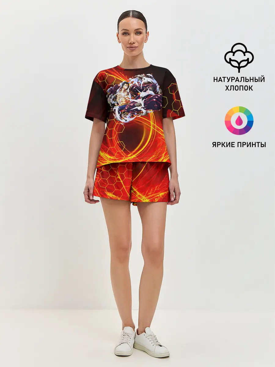 Женская пижама с шортами / Ван Пис | Луффи 4 гир