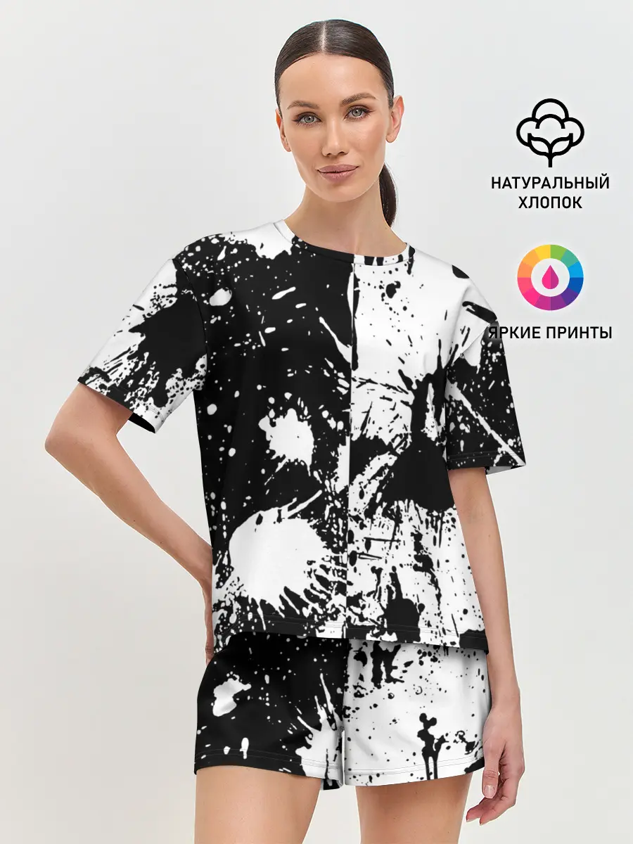 Женская пижама с шортами / КРАСКА И НИЧЕГО ЛИШНЕГО!