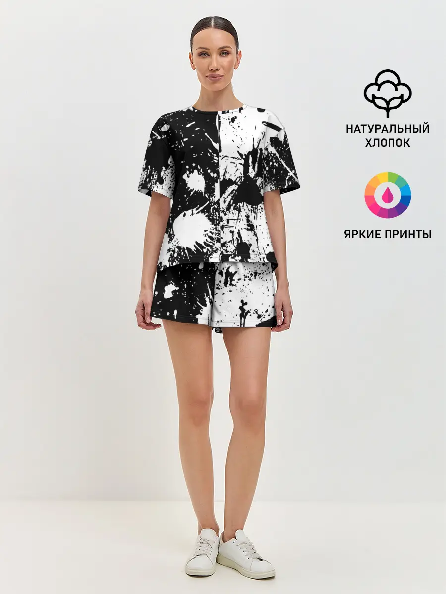Женская пижама с шортами / КРАСКА И НИЧЕГО ЛИШНЕГО!