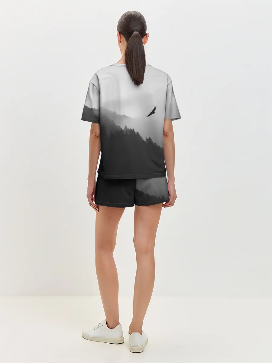Женская пижама с шортами / ОРЁЛ НАД ЛЕСОМ