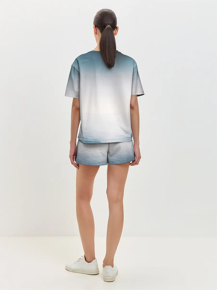 Женская пижама с шортами / КОСМОНАВТ В МОРЕ