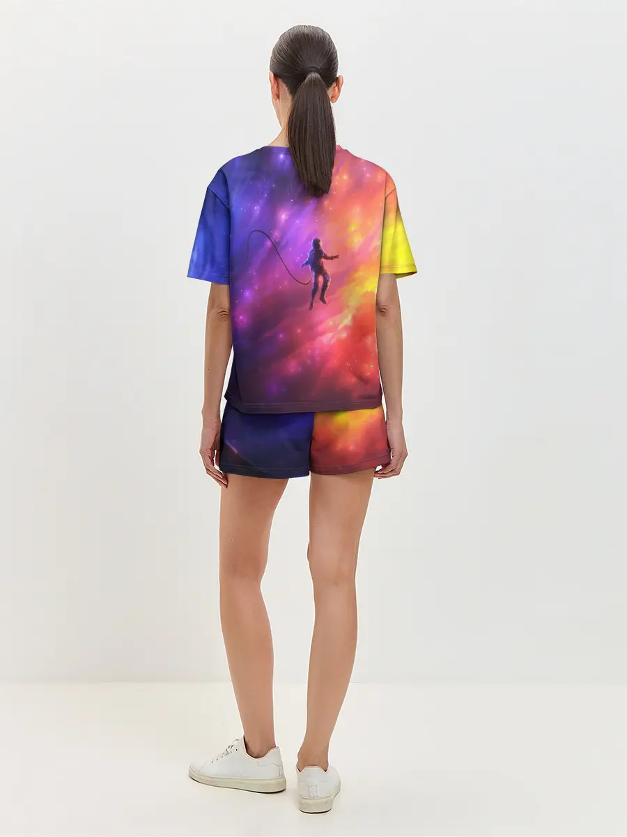 Женская пижама с шортами / НЕОНОВЫЙ КОСМОС
