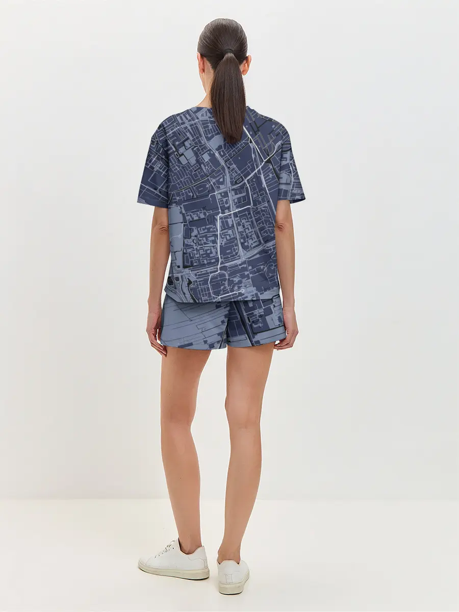 Женская пижама с шортами / генплан города