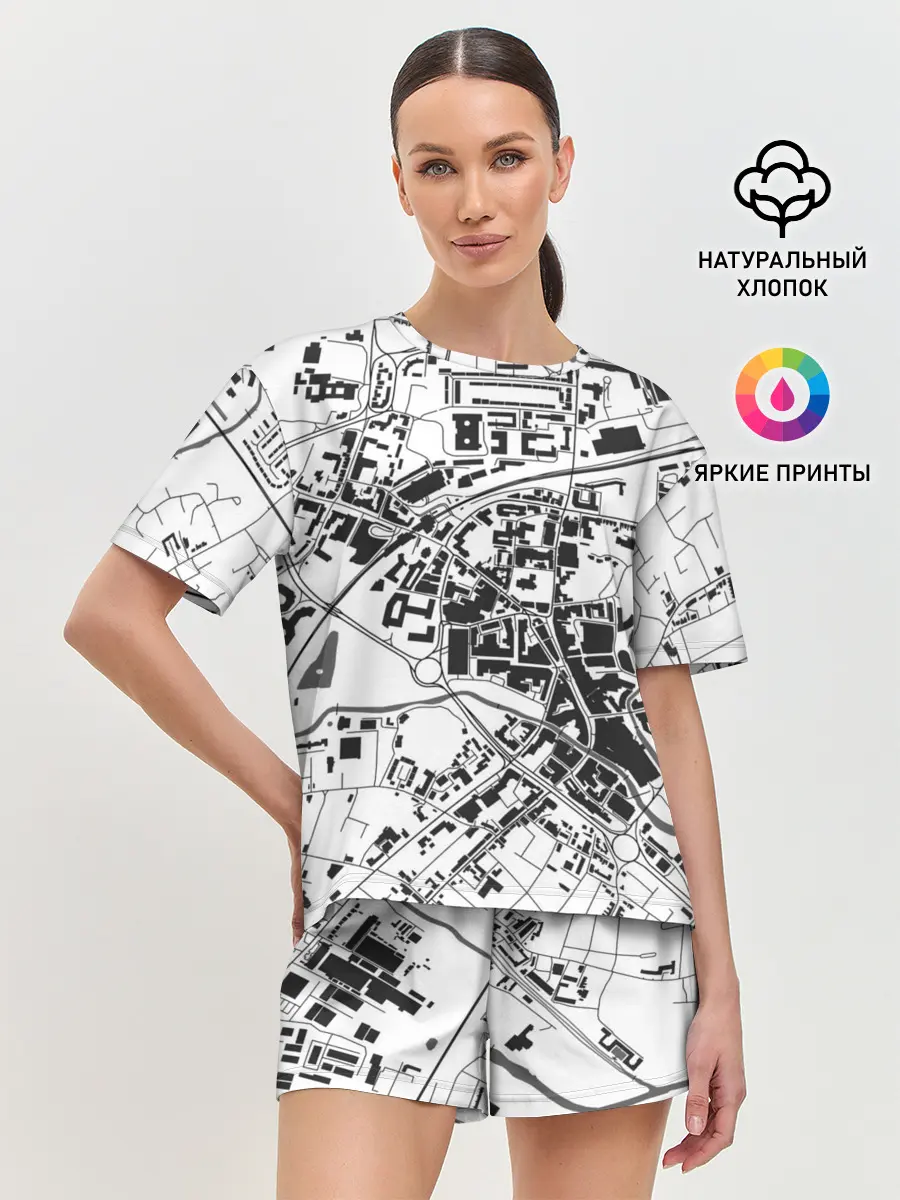 Женская пижама с шортами / генплан