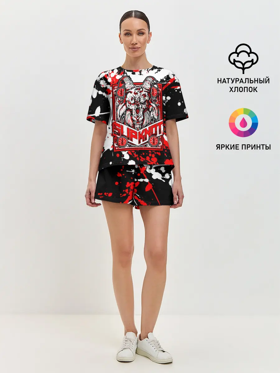 Женская пижама с шортами / Slipknot