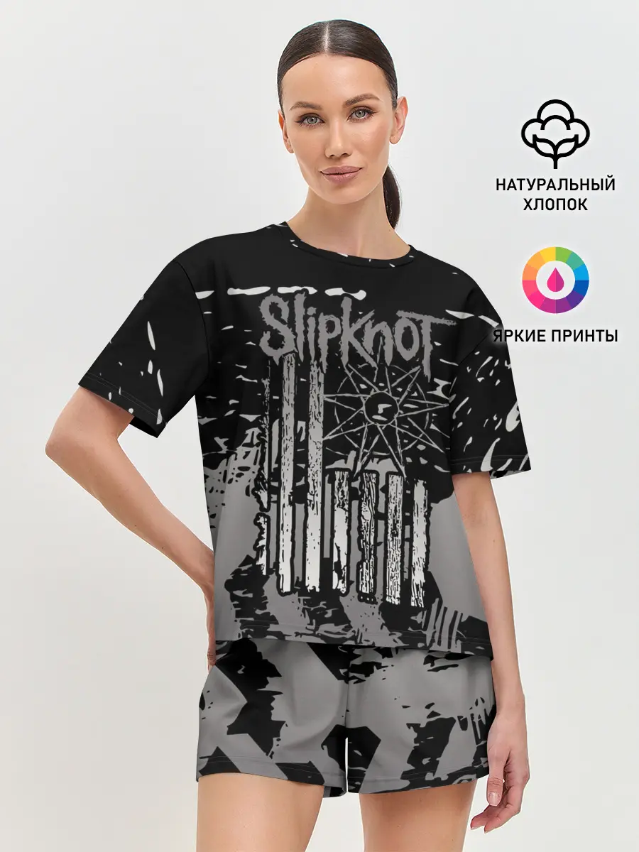 Женская пижама с шортами / Slipknot