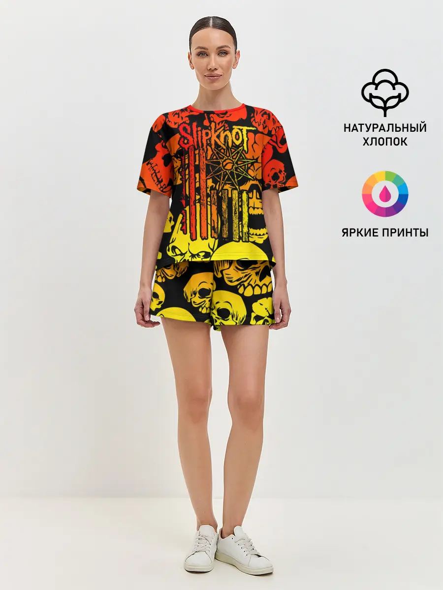 Женская пижама с шортами / Slipknot