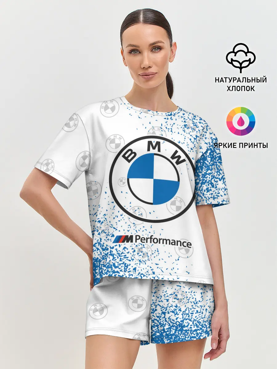 Женская пижама с шортами / BMW / БМВ