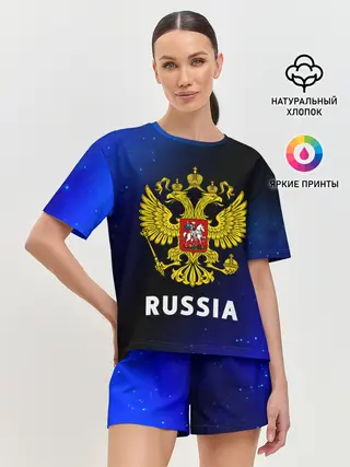 Женская пижама с шортами / RUSSIA / РОССИЯ