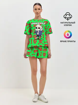 Женская пижама с шортами / Undertale | Sans