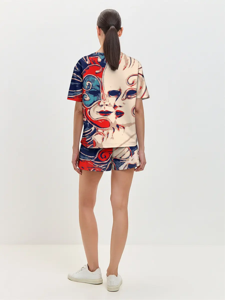 Женская пижама с шортами / Маски