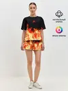 Женская пижама с шортами / Огонь