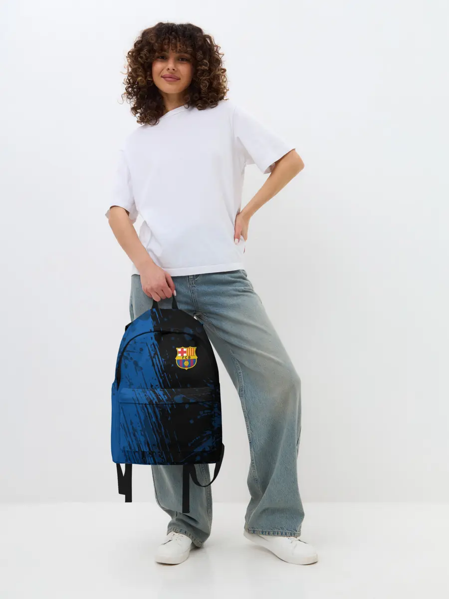 Рюкзак джинсовый / FC Barcelona / ФК Барселона.