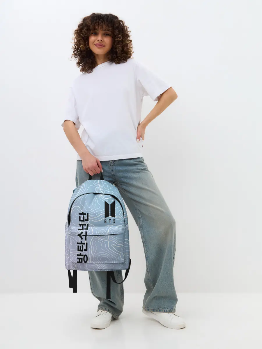 Рюкзак джинсовый / BTS / БТС.