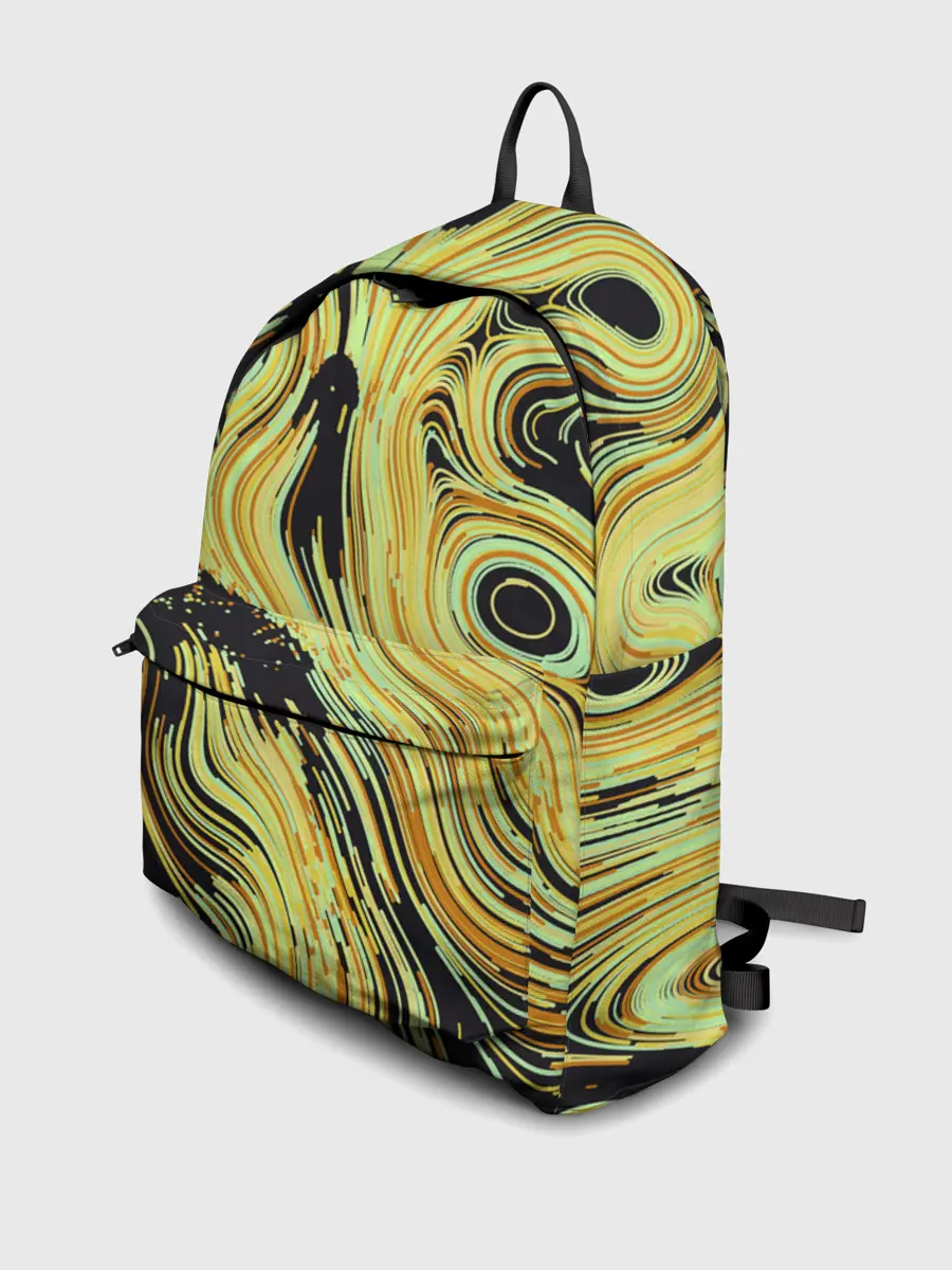 Рюкзак джинсовый / Желтые линии