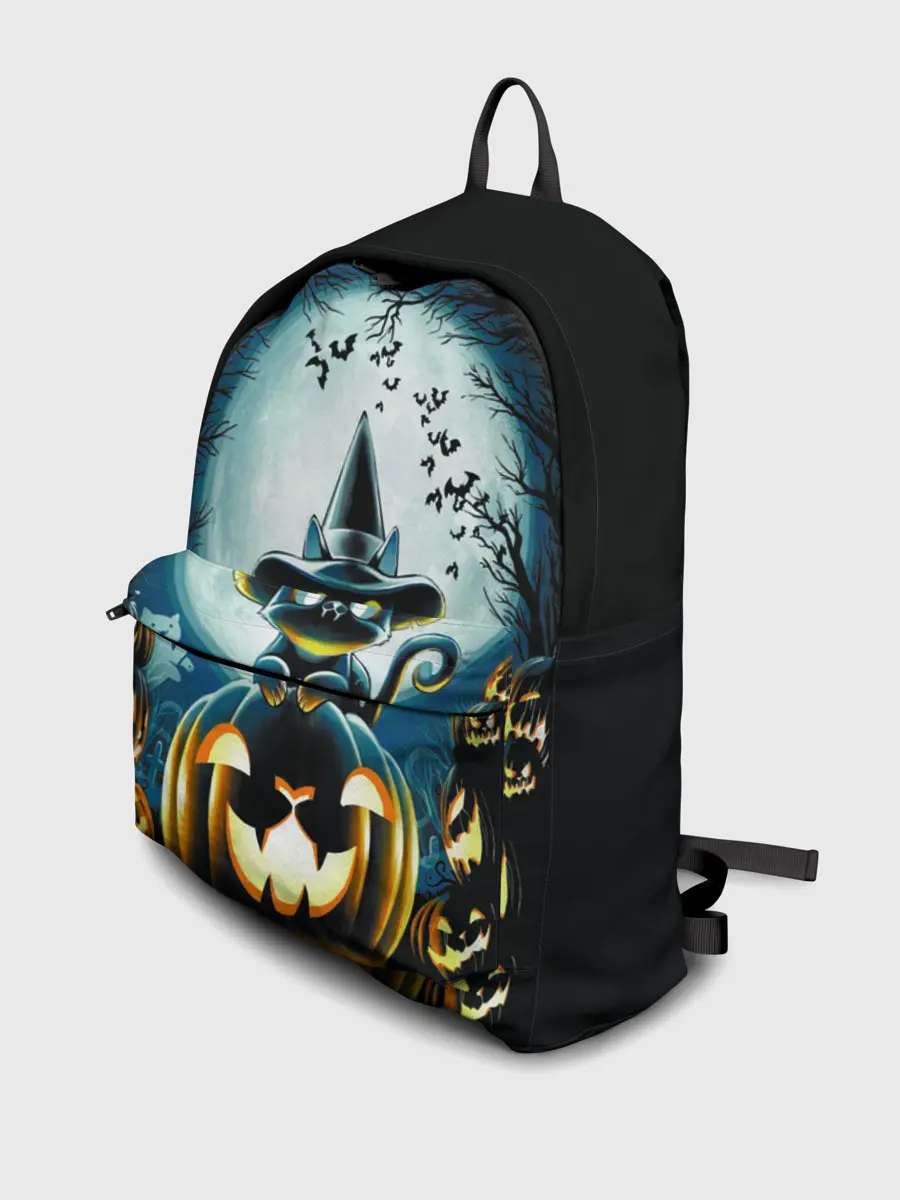 Рюкзак джинсовый / Хэллоуин Кот