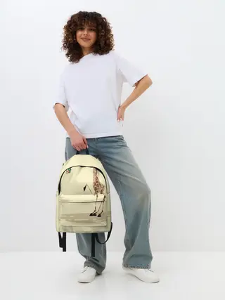 Рюкзак джинсовый / жираф на шее