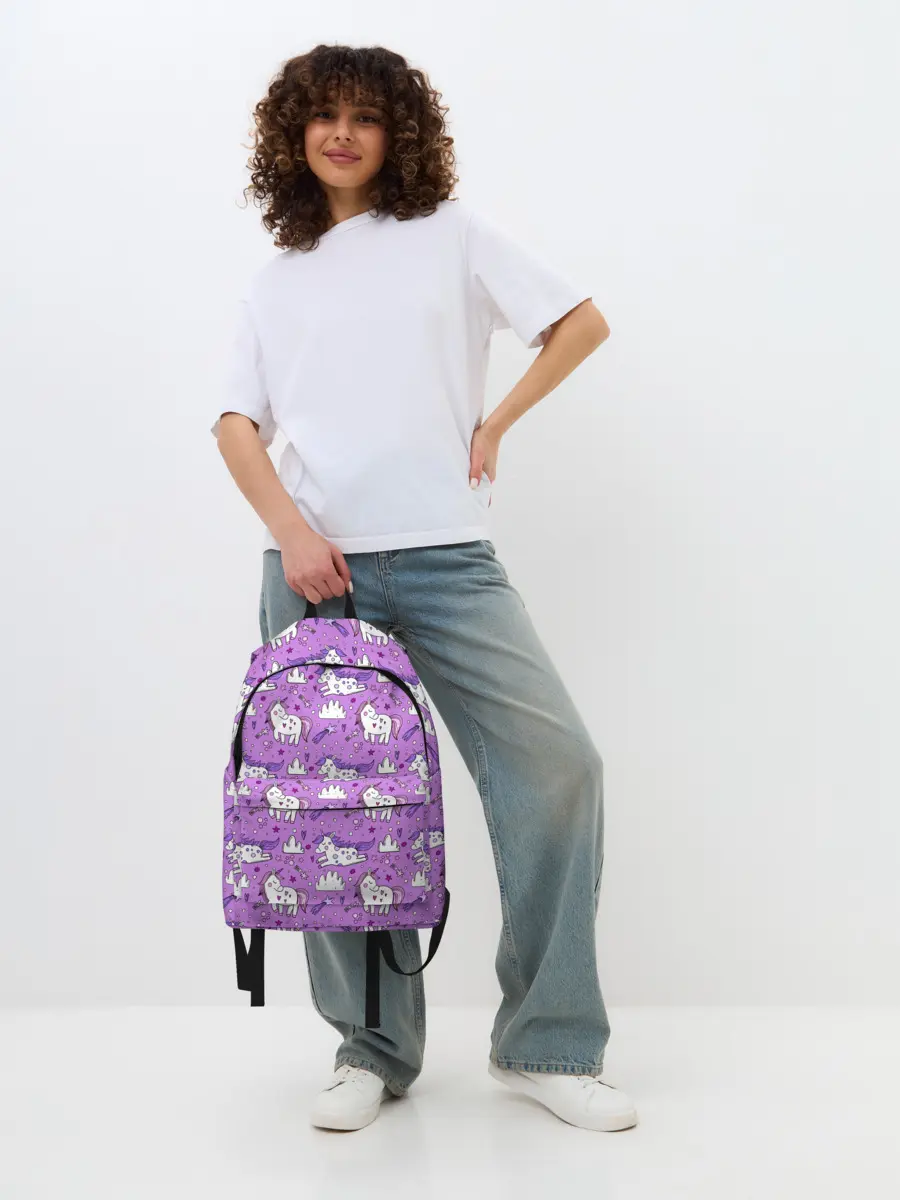 Рюкзак джинсовый / Unicorn pattern
