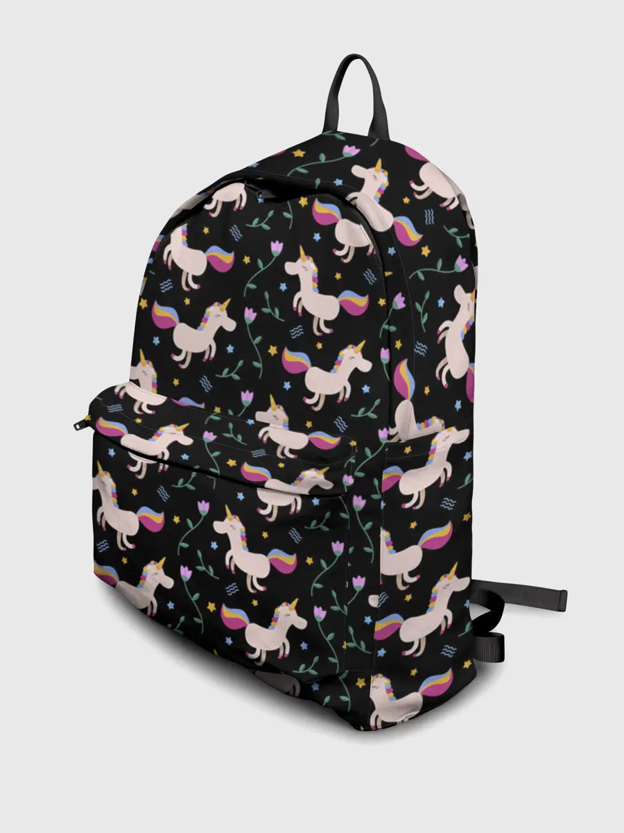 Рюкзак джинсовый / Unicorns pattern