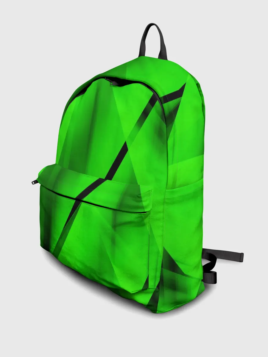 Рюкзак джинсовый / Зеленый неон