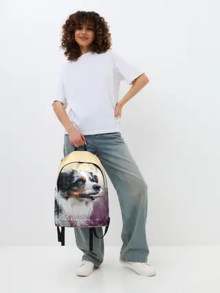 Рюкзак джинсовый / Австралийская Овчарка